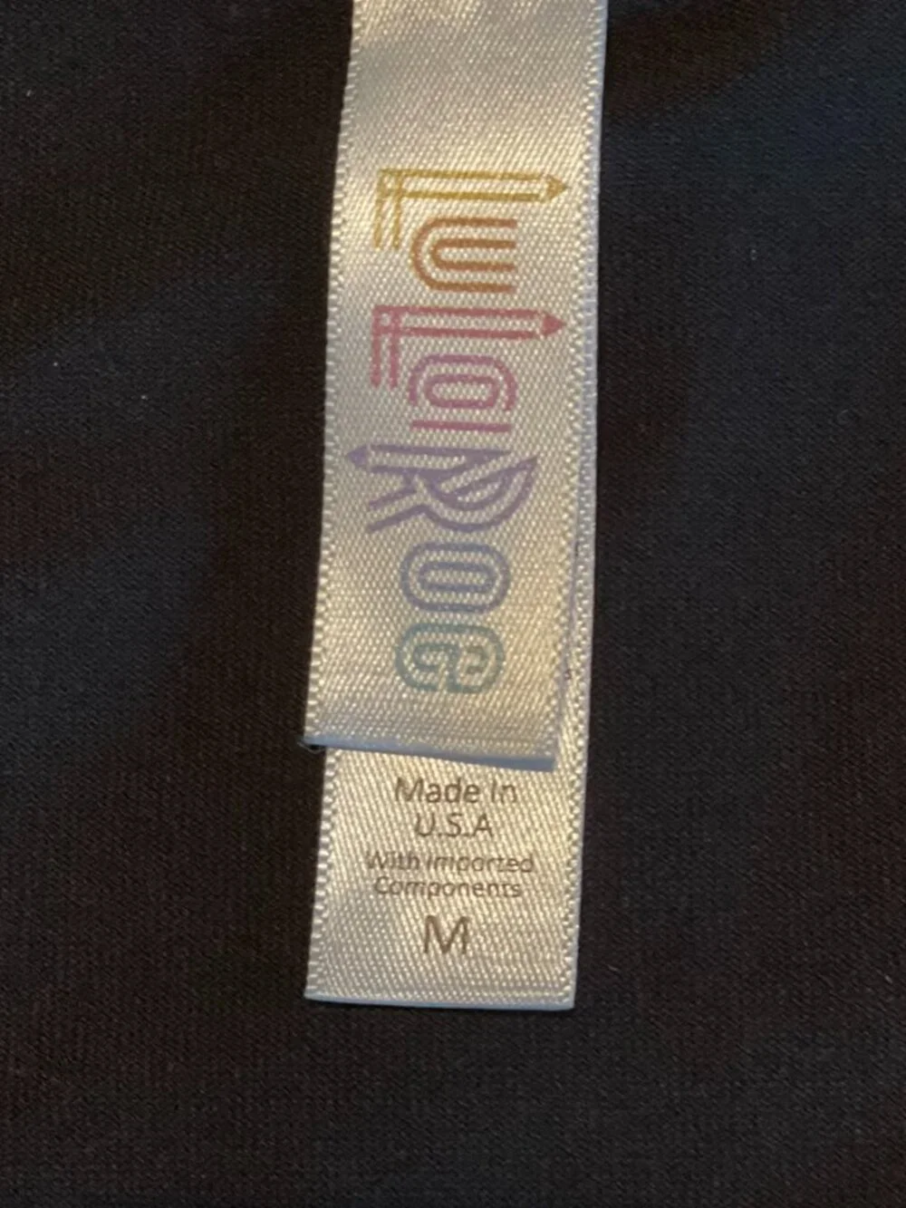 LuLaRoe Black Short Sleeved Shirt Size Medium Soft and Longer in Back - Picture 4 of 5